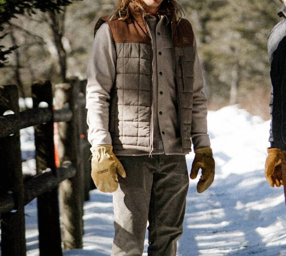 NEW JETTY men's terrace puffer vest in falcon